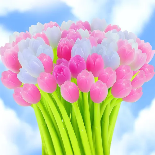 Teling 100 bolígrafos de flores que cambian de color, bolígrafos coloridos a granel, tinta de gel creativa para oficina, regalos de niñas, regalos