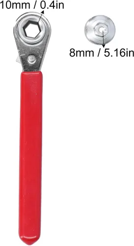 Miniatura 8 de 01 Llave de trinquete, terminal de batería, llave de trinquete no conductora, mango de vinilo grueso, llave de trinquete de terminal de batería