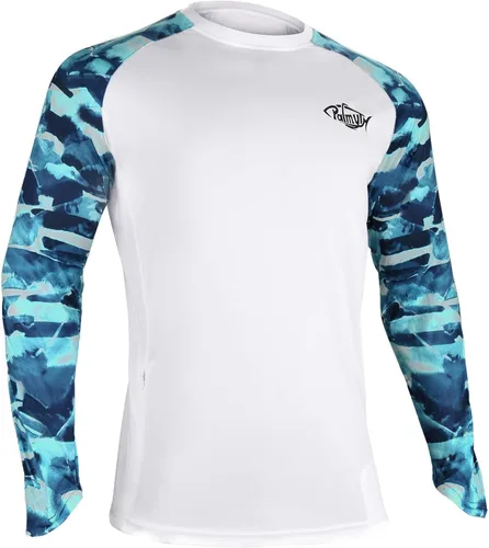 Miniatura 39 de Palmyth - Camiseta de pesca para hombre, con manga larga, protección solar ultravioleta FPU 50+, con bolsillo