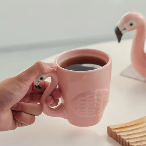 Miniatura 4 de JointVictory Taza de café de flamenco rosa de 15 onzas, taza de flamenco, regalo de Navidad y cumpleaños para mujeres, esposa, día de la madre