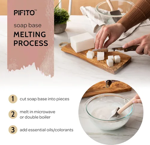 Miniatura 5 de pifito Premium White Melt Making Jabón de manos y Vierta Base – Base de verduras Glycerin naturales de jabón – Excelente Suministros