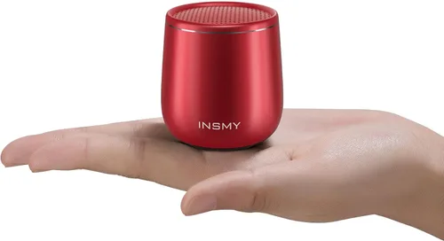 INSMY Altavoz Bluetooth pequeño, mini altavoz inalámbrico portátil impermeable, emparejamiento estéreo de audio rico en graves intensos, tamaño de
