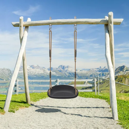 Miniatura 4 de SELEWARE Asiento de columpio resistente para adultos y niños, columpio de árbol con cuerdas a prueba de clima, accesorios para patio trasero