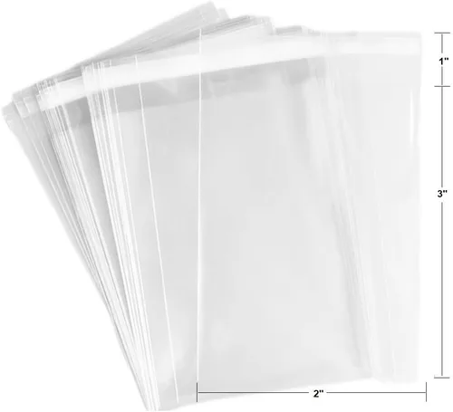 N'ice Packaging 100 bolsas de celofán transparentes de 2 x 3 pulgadas de 2 mil, 2 x 3 pulgadas, buenas para dulces, galletas, productos de