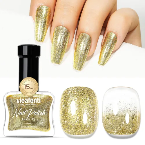 Miniatura 21 de Esmalte de uñas rosa intenso brillante, 0.5 onzas líquidas, esmalte de uñas de secado rápido de alto brillo, aplicación suave de larga duración