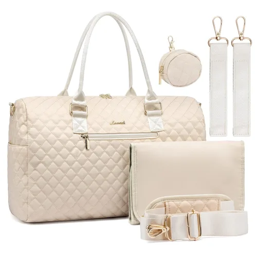 LOVEVOOK - Bolso de pañales con estuche para chupete y cambiador, bolso grande de maternidad para hospital y viajes de fin de semana, bolso