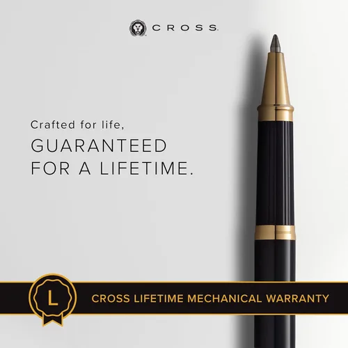Miniatura 5 de Cross Century II - Bolígrafo de punta Selectip, lacado negro con detalles chapados en oro de 23 quilates
