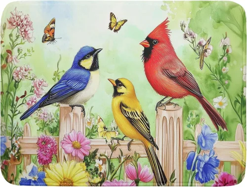Miniatura 72 de Tapete de Secado de Platos de Sandía de Verano de Microfibra, Tapetes Escurridores de Platos de Cuadros de Búfalo de Limón Amarillo 16x18 Pulgadas