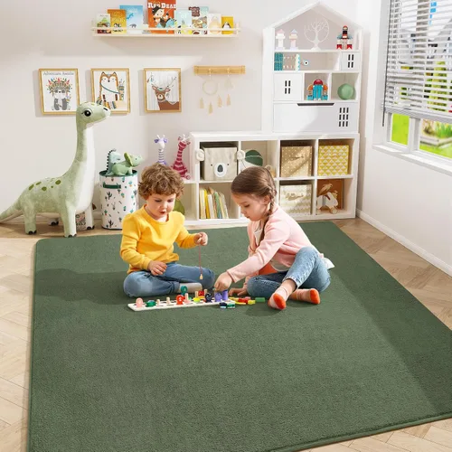 Miniatura 93 de Amearea Alfombras modernas para dormitorio, sala de estar, alfombra de espuma viscoelástica gruesa de 4 x 6 pies, alfombra de espuma viscoelástica