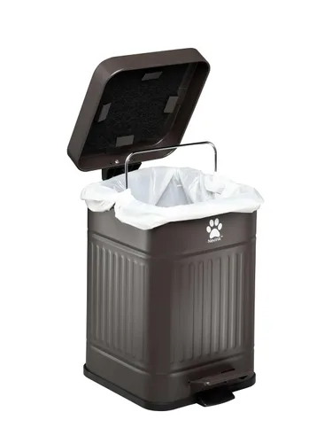Miniatura 10 de Cubo de Basura para Excremento de Perro para Exteriores - Cubo de Basura para Desechos de Perro al Aire Libre con Tapa - Contenedor de Estación