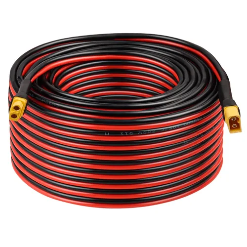 Miniatura 20 de Cable de extensión XT60 de 10 AWG de 1 pie, 2 unidades, 2, 3, 5, 10, 10, 15, 20, 25, 30, 35, 40, 50, 75, 100 pies, conector hembra a macho XT60