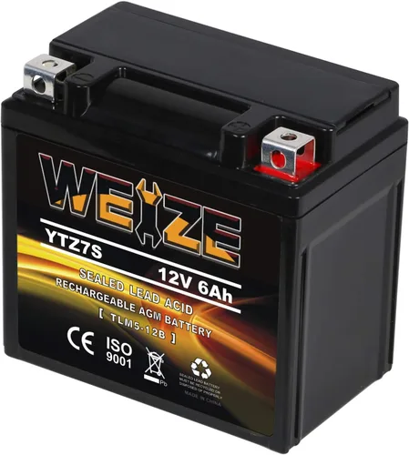 Miniatura 7 de Weize YTZ7S-BS Reemplazo de batería AGM sellada sin mantenimiento YTZ7S compatible con Honda TRX450ER TRX450R ATV motocicleta Battieres