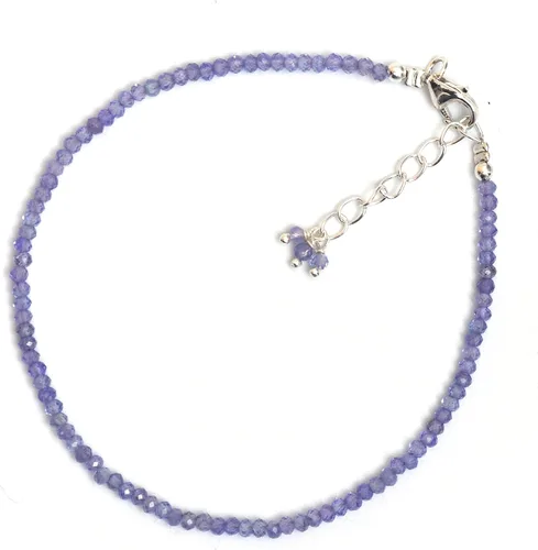 Miniatura 15 de Pulsera ajustable de plata esterlina 925 con cuentas completas para mujer, cuentas de piedras preciosas naturales, pulsera delicada, regalo