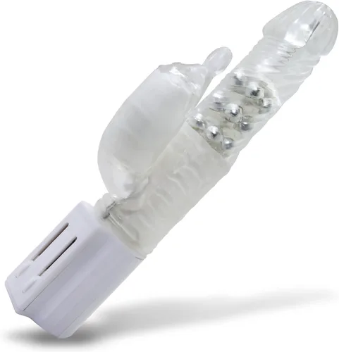 Miniatura 8 de LeLuv Conejo Vibrador Toadstool Tip Eje Remolino Silencioso Azul
