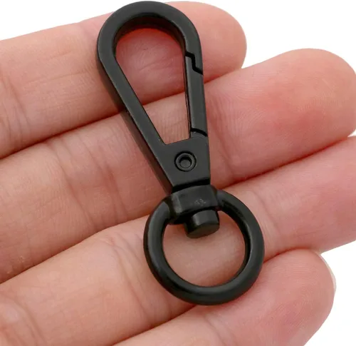 Miniatura 3 de BIKICOCO Perno de gatillo giratorio de 1/2 pulgada, gancho a presión, cierre de pinza de langosta, clip de resorte, extremo de junta tórica, negro