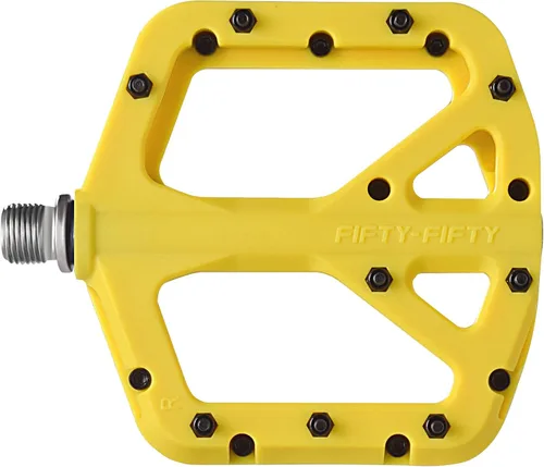 Miniatura 9 de FIFTY-FIFTY Pedales de bicicleta de montaña, compuesto de nailon MTB antideslizante, pedales de bicicleta de 9/16 pulgadas, plataforma plana ligera