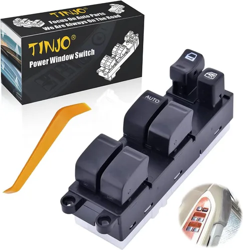 Botón de interruptor maestro de control de ventana eléctrica del lado del conductor delantero izquierdo Compatible con Nissan Sentra 2000 2001 2002