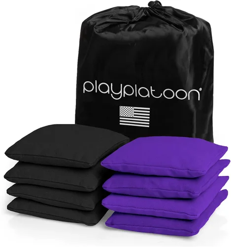 Miniatura 29 de Bolsas de cornhole de tela de pato resistentes a la intemperie premium de Play Platoon - Juego de 8 bolsas de frijoles para juego de Corn Hole