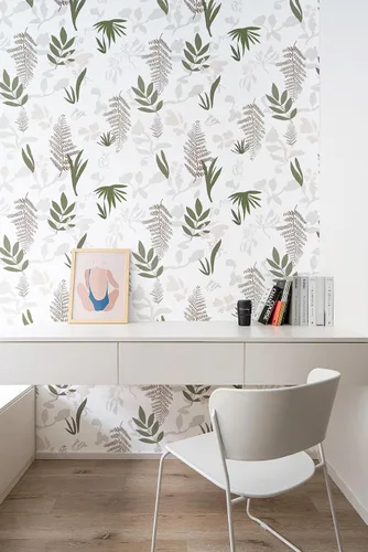 Miniatura 7 de Papel tapiz floral para despegar y pegar, papel de contacto de hojas modernas, papel tapiz extraíble, decorativo, autoadhesivo, papel tapiz de pared