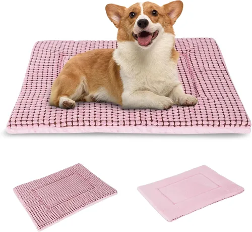 Miniatura 25 de BVAGSS XH079 - Almohadilla reversible para jaula de perro, de espuma viscoelástica, suave, cálida, lavable a máquina, colchón para perreras
