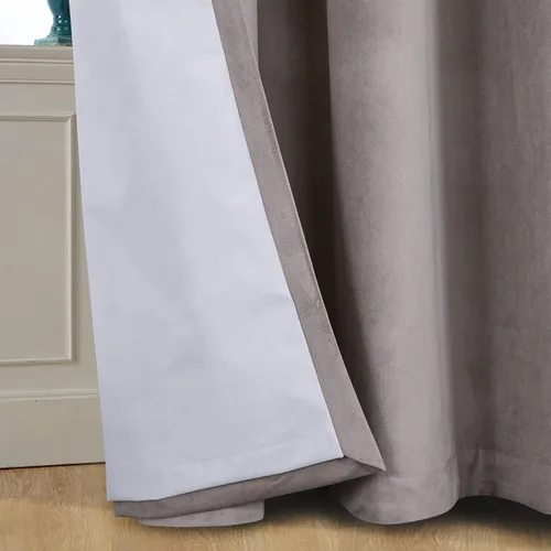 Miniatura 4 de always4u Juego de 2 cortinas de terciopelo suave blanco 100% opacas, térmicas, ahorro de energía, cortinas de terciopelo para sala de estar