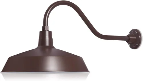 Miniatura 21 de 17 pulgadas. RLM Warehouse - Pantalla con brazo de cuello de cisne y bombilla Led A19 5000K de 9W
