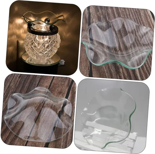 Miniatura 2 de 2 piezas de aceite esencial calentador de spa difusor de aceite esencial de vidrio reemplazo plato de calefacción de aceite plato aroma lámpara