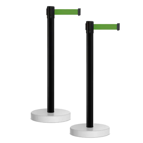 Miniatura 22 de Crowd Control Warehouse - CCW Juego de 2 puntales retráctiles de barrera de cinturón, base rellenable de agua MSH630-11 cinturón de pie, cinturón