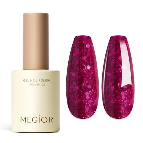 Miniatura 51 de MEGIOR Esmalte de uñas de gel blanco de 0.5 fl oz, color blanco antiguo, secado con luz UV, esmalte de gel francés, arte de uñas, salón de manicura