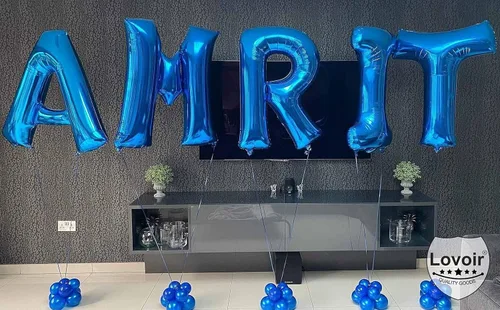 Miniatura 4 de Lovoir Globos azules grandes de 40 pulgadas con letra C de gran tamaño, globo de helio de aluminio de Mylar para decoración de fiesta de cumpleaños