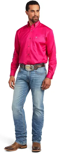 Miniatura 3 de ARIAT Camisa de sarga con logotipo del equipo para hombre Negro