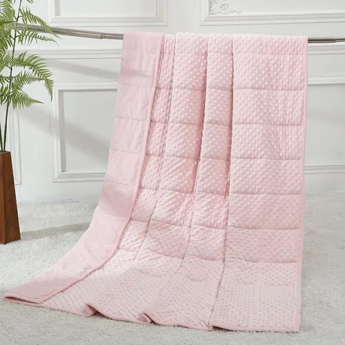 Miniatura 23 de Alomidds Manta con peso (48"x72", 20lbs tamaño Twin - Verde), mantas con peso para adultos, refrescante, transpirable, suave y cómoda Minky, manta A
