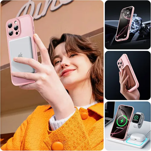 Miniatura 33 de TOCOL Funda para iPhone 11, compatible con Magsafe, protección completa de cámara, imanes integrados, protección contra caídas, funda translúcida