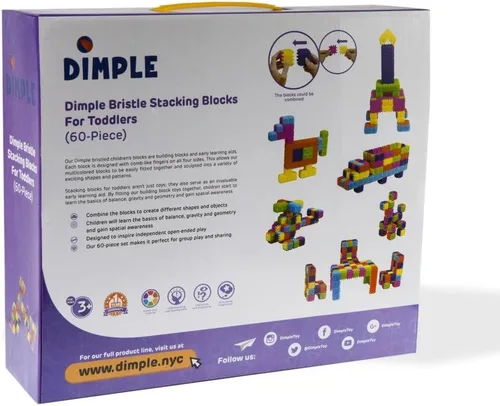 Miniatura 7 de Dimple DC5190 - Juego de 360 piezas de juguetes apilables interconectados para niños y niñas, hace 60 bloques, diversión educativa, ideal para niños
