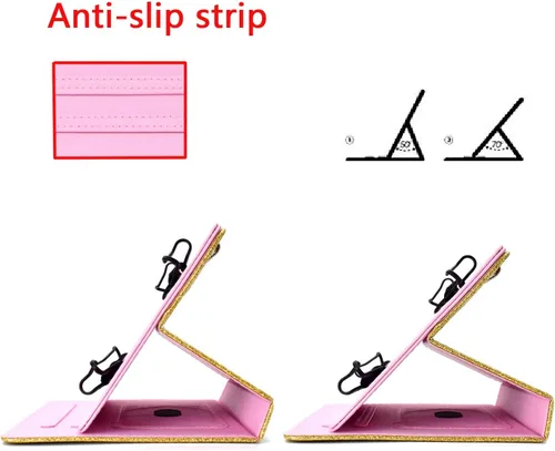 Miniatura 3 de Funda universal para tablet de 9.5 a 10.5 pulgadas, con soporte para lápiz capacitivo y ranuras para tarjetas de crédito para iPad de 9.7 pulgadas