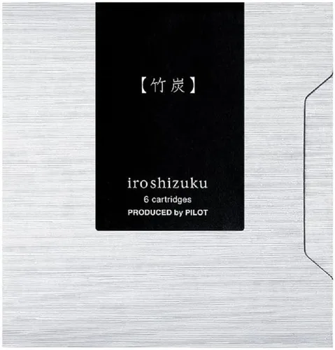 Pilot Iroshizuku - Cartuchos de tinta para pluma estilográfica Take-sumi (negro) 6 piezas IRF-6S-TAK con adhesivo Kanji Love