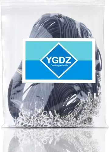 Miniatura 7 de YGDZ - 100 cadenas enceradas de 0.059 in con cierre a granel para collares y joyas, color negro