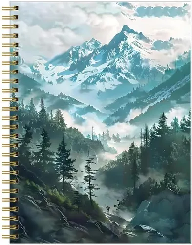 Miniatura 6 de Cuaderno de espiral para mujer, cuadernos universitarios A5 de 6 x 8.4 pulgadas, 120 páginas (60 hojas) diario rayado con papel grueso de alta