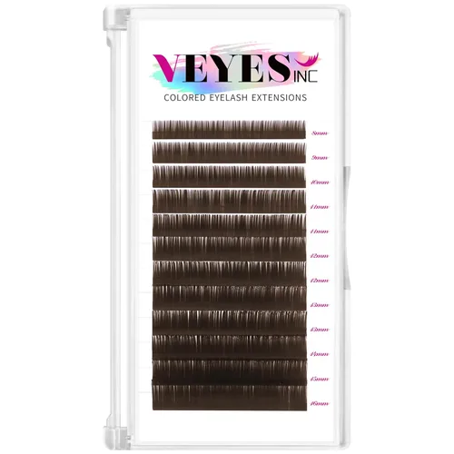 VEYES INC Extensiones de Pestañas de Color 03 05 07 15 Rizos C/D 8-16mm Bandeja de Longitud Mixta, Pestañas de Seda Individuales Premium,