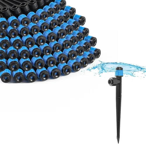 Miniatura 12 de MIXC 20 piezas de emisores de riego por goteo de dos vías de conexión rápida para tubos de riego por goteo de 1/4" - Emisores de goteo ajustables