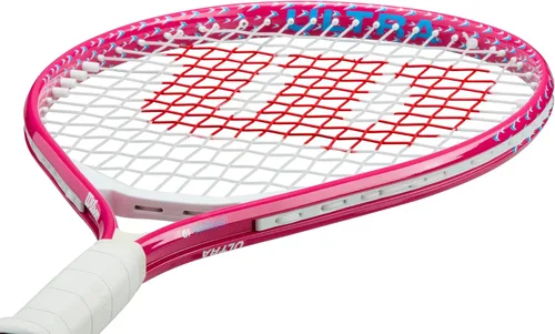 Miniatura 5 de Wilson Ultra Power - Raqueta de tenis recreativa junior de 19" - Rosa/Blanco/Azul
