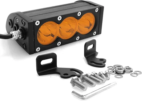 Barra de luz LED Angel ma de 15 cm, fila única, luz ámbar para luz antiniebla, conducción, trabajo, todoterreno, camioneta, SUV, ATV, UTV, camión,