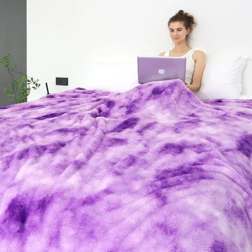 Miniatura 4 de Manta de Forro Polar Suave Acogedora Liviana Mantas Cálidas de Felpa Morada de Otoño Mantas y Cobijas Sofá Sillón Cama Camping Viajes Picnic Manta
