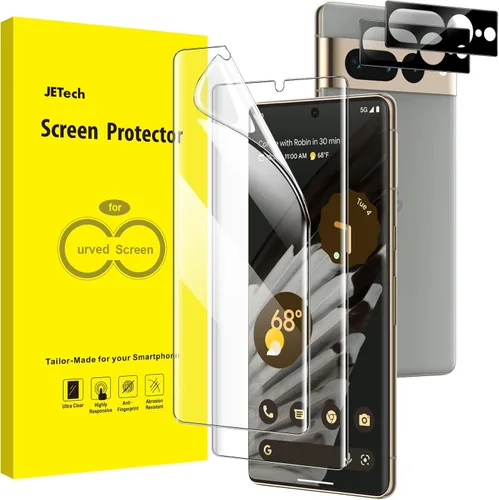 Miniatura 20 de JETech Protector de pantalla para Google Pixel 6a de 6.1 pulgadas con protector de lente de cámara, herramienta de fácil instalación, compatible