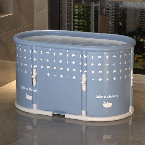 Miniatura 4 de Bañera Portátil Sin Instalación, Bañera Plegable para Adultos, Bañera de SPA Caliente Separada para Cabina de Ducha, Bañeras Plegables de Hielo No