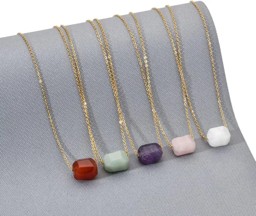Miniatura 7 de Collar de cristal curativo de cornalina natural, collar de ansiedad terrosa y curación