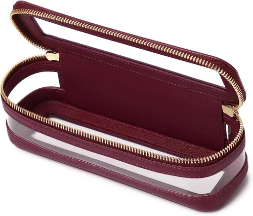 Miniatura 61 de Pinkmik Pequeña bolsa de maquillaje, mini estuche transparente para maquillaje y neceser con cremallera, organizador de bolsos para mujer