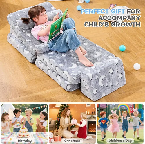 Miniatura 6 de Sofá Modular para Niños de IFNOW, Sofá para Niños Pequeños, Sofá Seccional para Niños, Muebles para Dormitorio y Sala de Juegos para Niños Pequeños