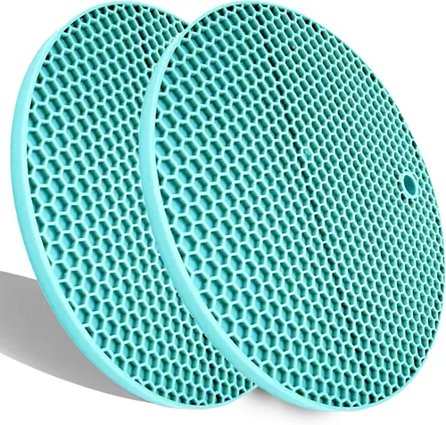 Miniatura 12 de Salvamanteles de silicona extra gruesos resistentes al calor, manoplas para horno, salvamanteles para platos calientes, almohadillas calientes