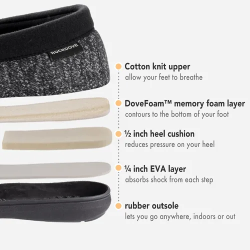 Miniatura 3 de RockDove SILVADUR - Pantuflas antiolor para hombre, 8